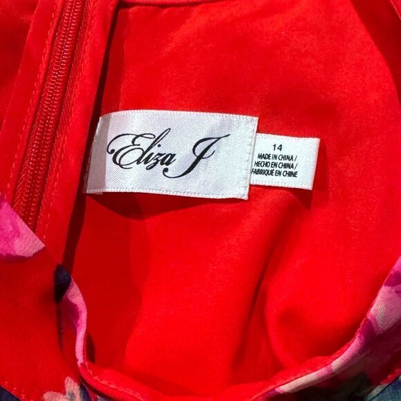 Eliza J Popover Halter High/Low Chiffon Maxi Dress Women’s 14 - Picture 3 of 4